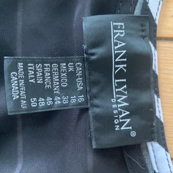 Frank Lyman black and white tank size 16 preloved condition - Picture 2 of 4